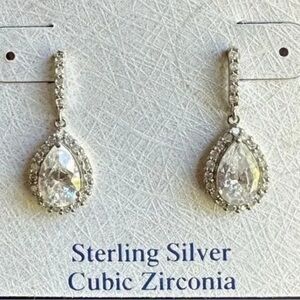 Anthropologie 925 Sterling Silver Dangle Earrings NWT